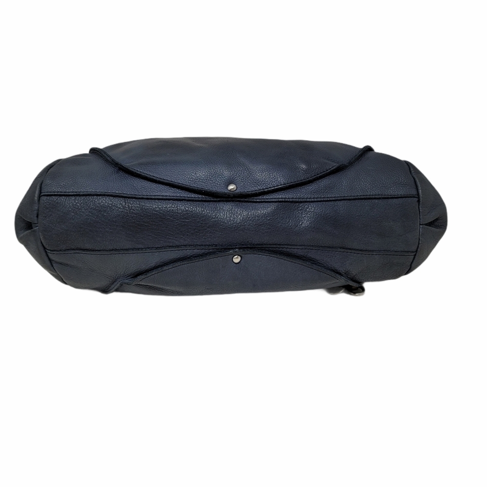 Kenneth Cole NY Blue Grey Leather Shoulder Bag - Picture 9 of 12